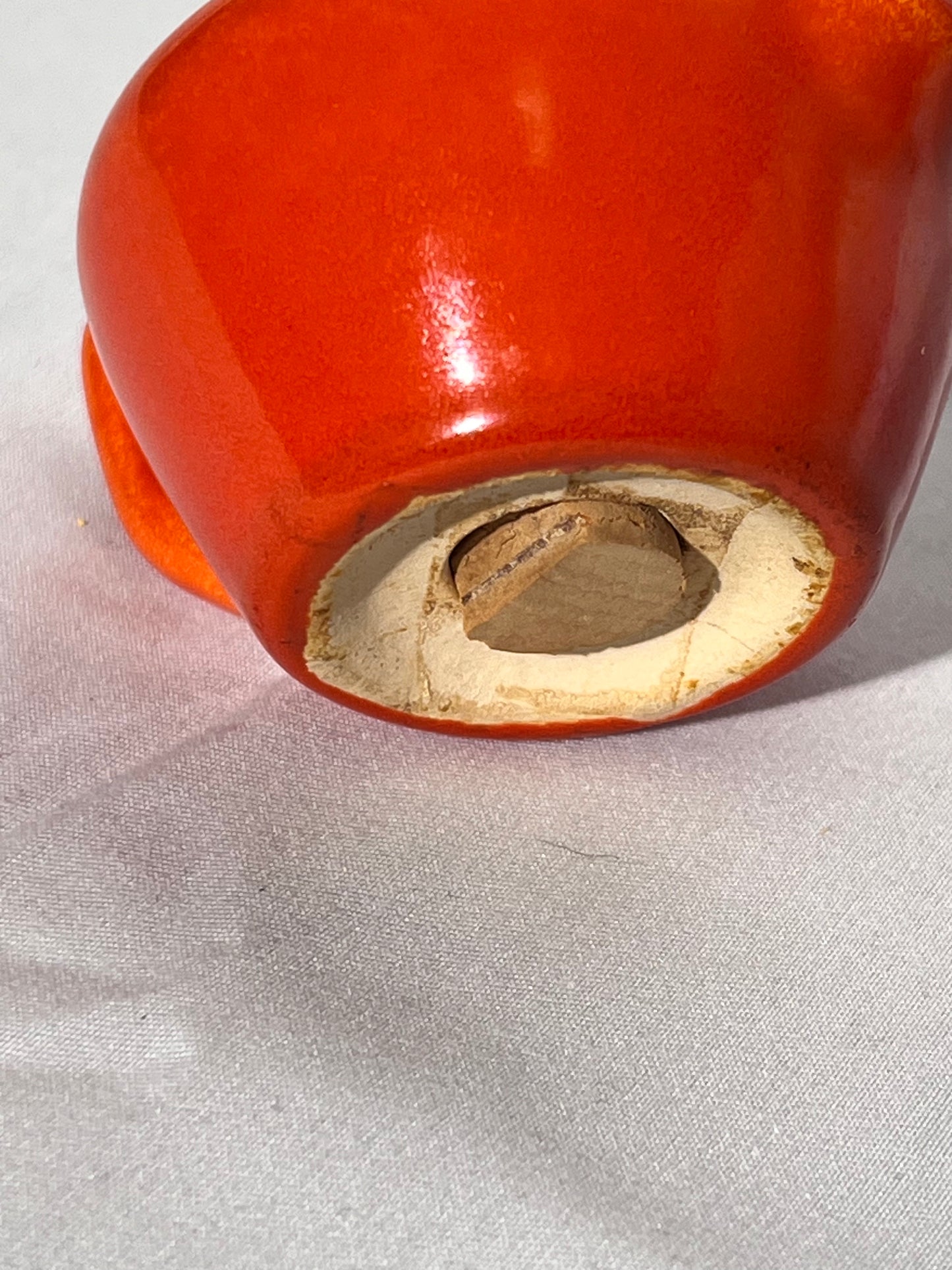 Bauer pottery - salt shaker - orange