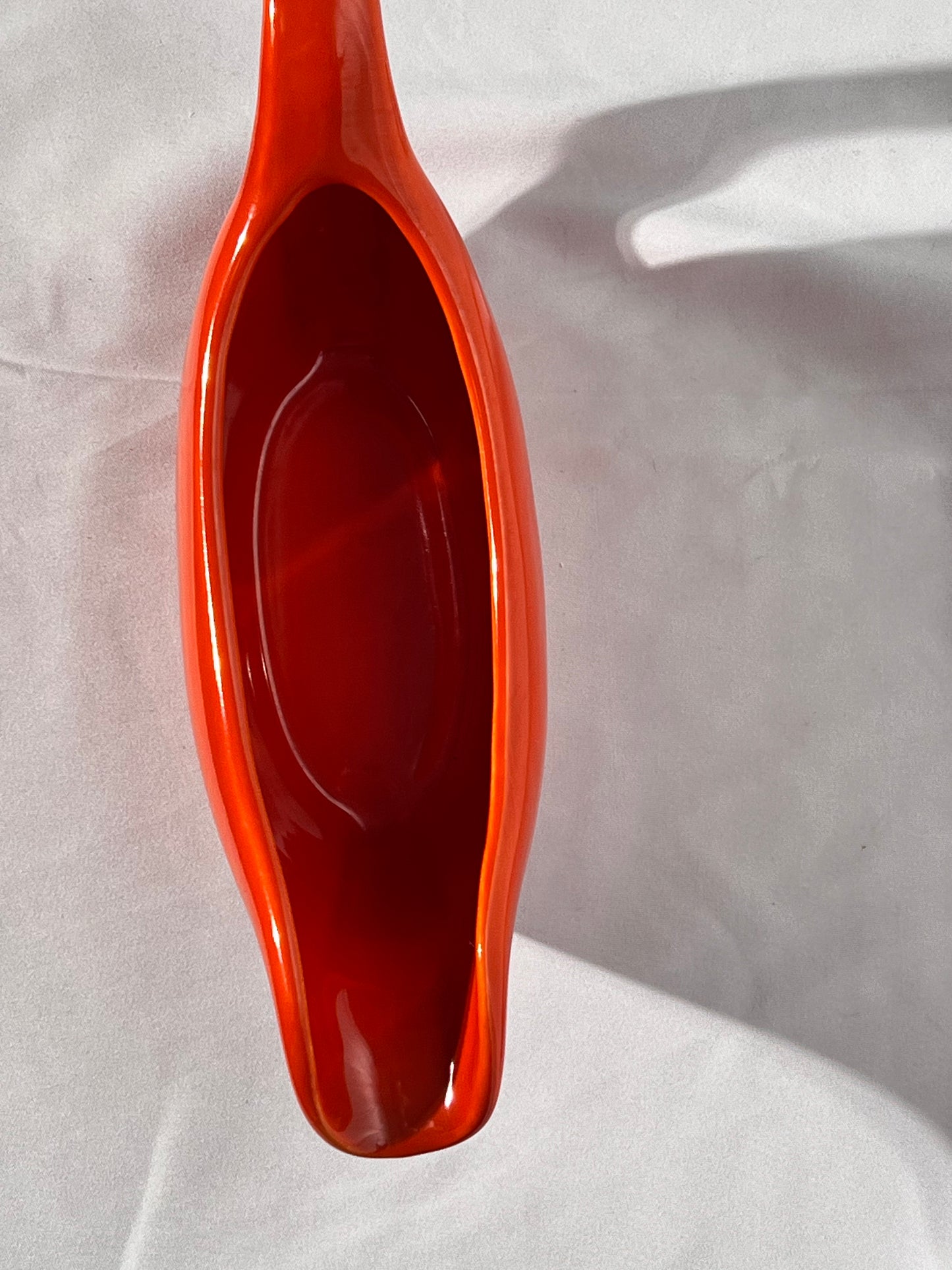 Bauer Pottery- Los Angeles- vintage- gravy boat- Orange - ring ware