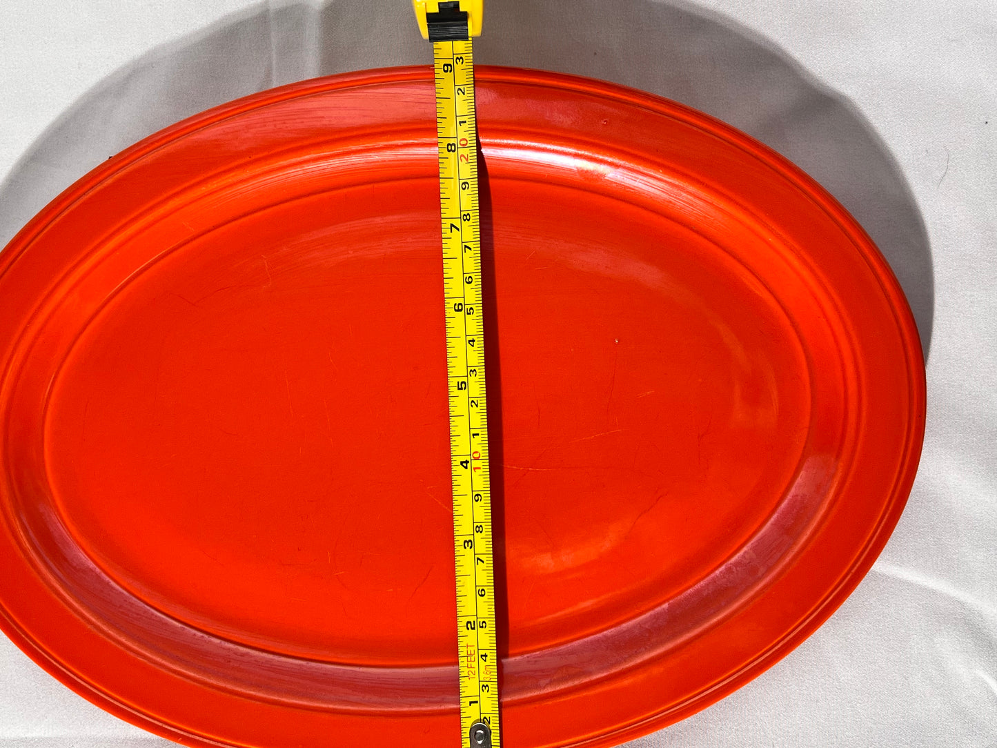 Bauer Pottery - Los Angeles- 12 1/2” oval serving platter - Vintage - with stamp on back