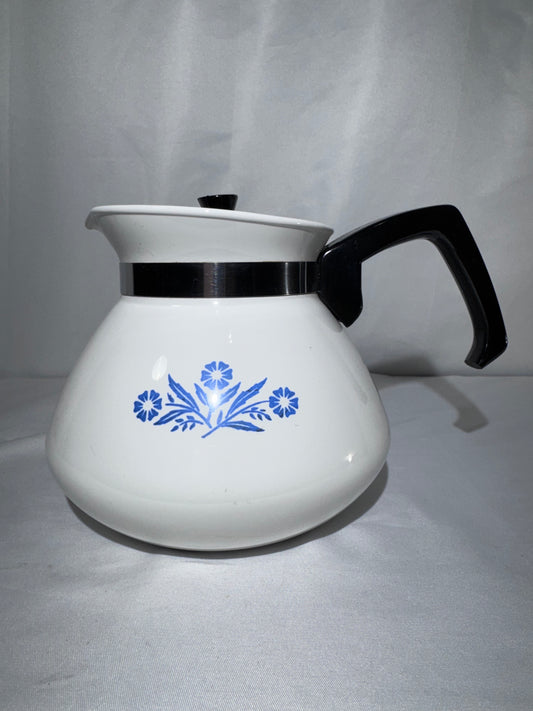 Vintage Corning Ware Blue Cornflower 6-Cup Coffee Pot / Tea Kettle – P-104
