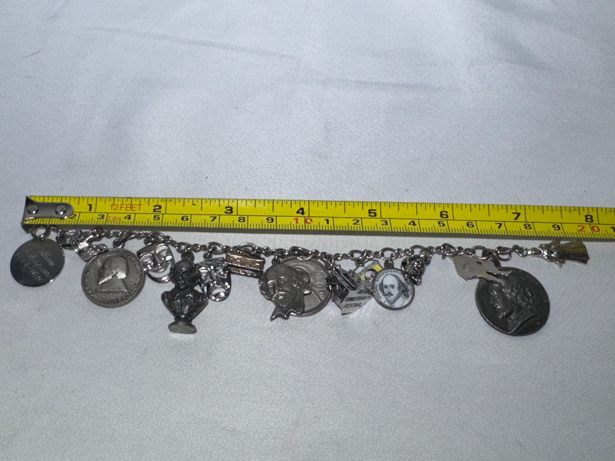 Vintage Sterling Silver Oregon Shakespeare Festival Charm Bracelet – Theater Souvenir