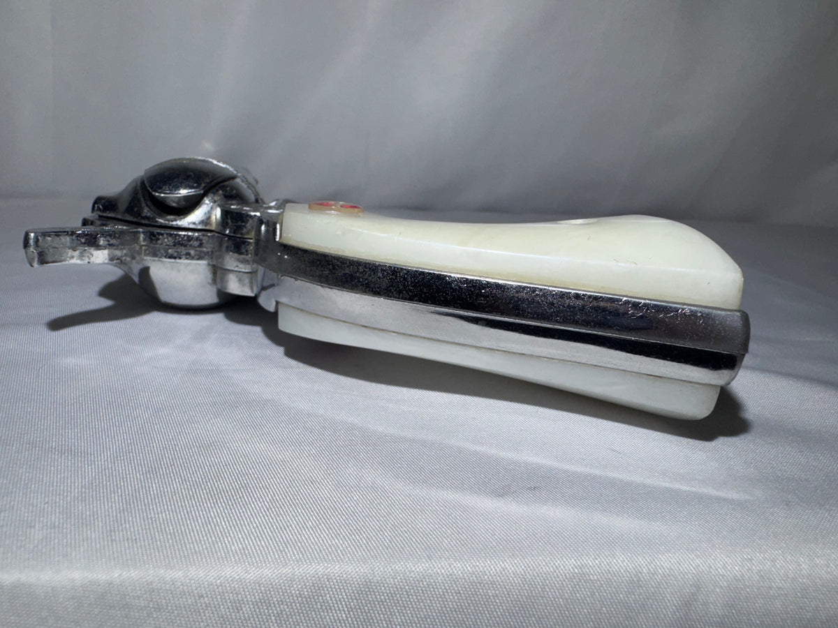 Vintage Nichols Stallion 45 Toy Cap Gun Revolver Chrome Engraved Pearl Grips 13”