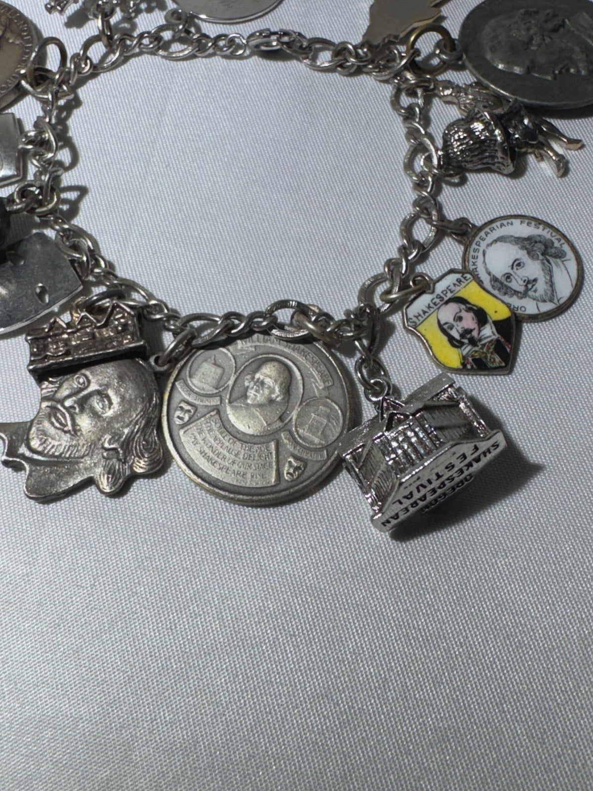 Vintage Sterling Silver Oregon Shakespeare Festival Charm Bracelet – Theater Souvenir
